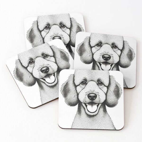 Item preview, Poodle dog in dots on white designed and sold by TerenceLacey.