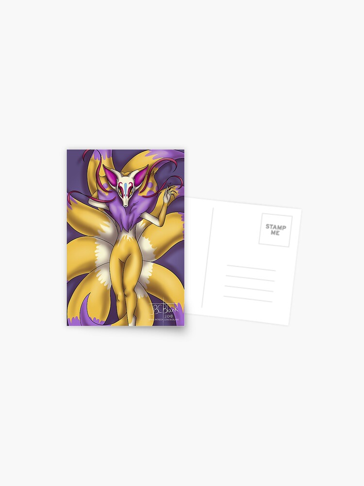 kyuubi, yokai Watch Greeting Card for Sale by JBCBlank