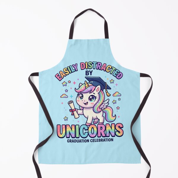 Item preview, Easily Distracted By Unicorns Funny Graduation Gift For Kids Unicorn Lover Student designed and sold by Im-Ara.