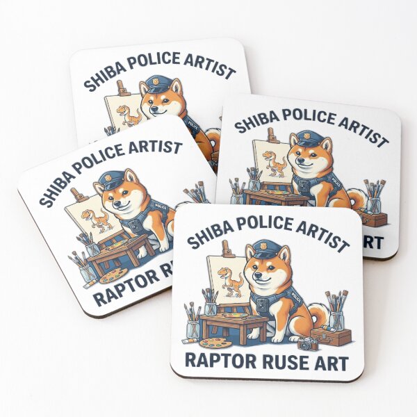 Item preview, Copy of A Shiba Inu police officer paints a picture designed and sold by Ahmedsyde.