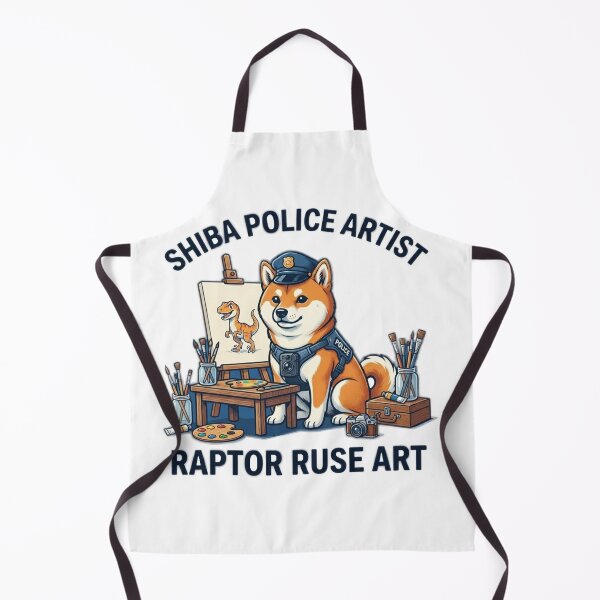 Item preview, Copy of A Shiba Inu police officer paints a picture designed and sold by Ahmedsyde.