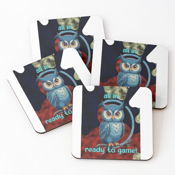 Item preview, All In Ready To Game Funny Blue Owl Mascot designed and sold by Animalloveus.