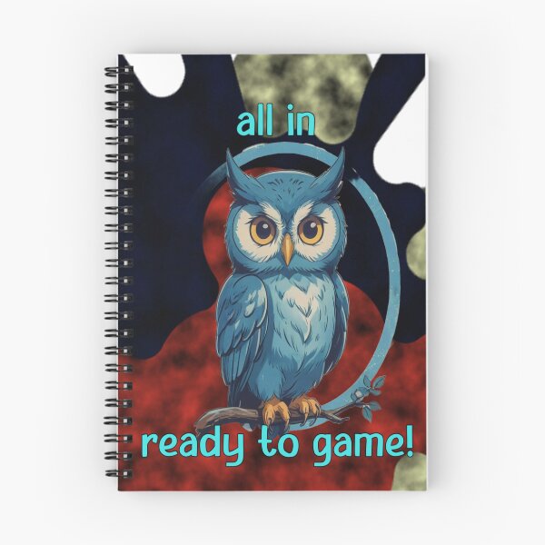 Item preview, All In Ready To Game Funny Blue Owl Mascot designed and sold by Animalloveus.