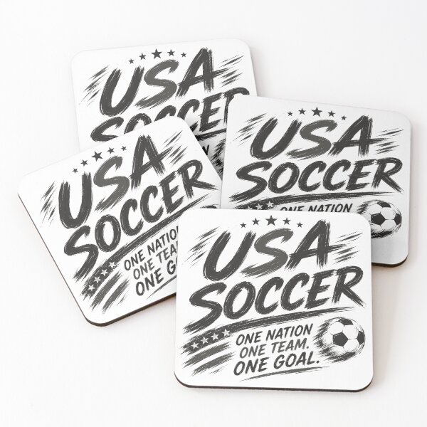 Item preview, USA Soccer Black White Typography Design | American Football Fan Artwork designed and sold by TKOprintdesigns.
