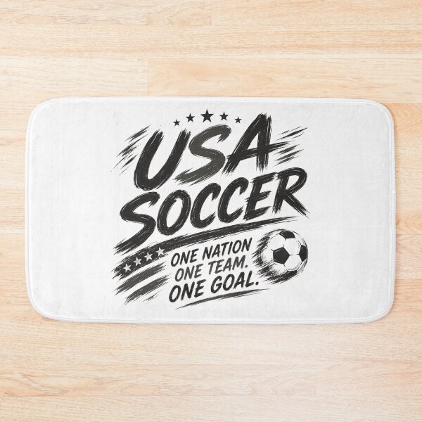 Item preview, USA Soccer Black White Typography Design | American Football Fan Artwork designed and sold by TKOprintdesigns.
