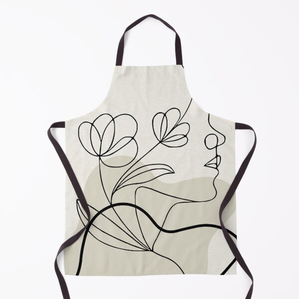 Item preview, Minimalist Woman Side Profile Line Art with Organic Shapes - Abstract Boho Floral Portrait Wall Art designed and sold by Mora Lisa.