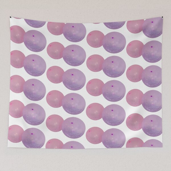 Item preview, Bright pink and purple rubber balloons with a smooth texture, isolated on a clean white background, perfect for party and celebration design concepts. designed and sold by pipikijung.