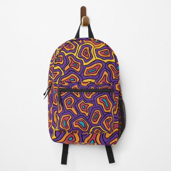 Item preview, Groovy orange and purple pattern, trippy organic shapes designed and sold by NadiaChevrel.