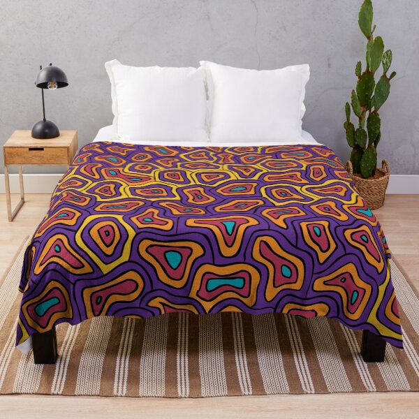 Item preview, Groovy orange and purple pattern, trippy organic shapes designed and sold by NadiaChevrel.