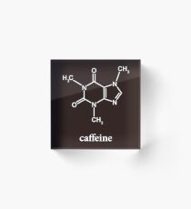 Caffeine Molecule Acrylic Block