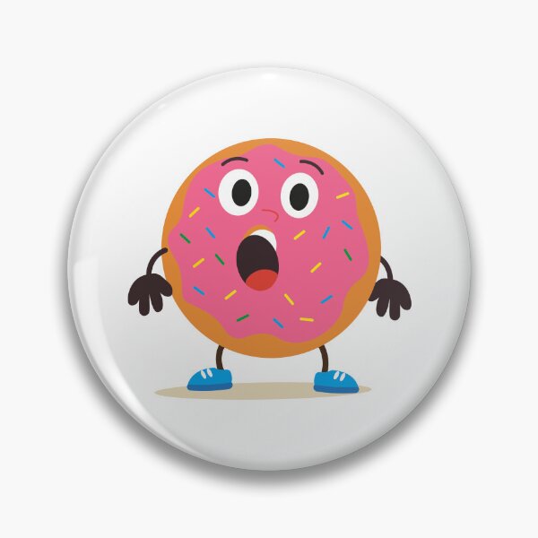 Item preview, Surprised Pink Donut  Frosted  designed and sold by BetweenForms.