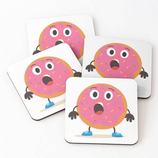 Item preview, Surprised Pink Donut  Frosted  designed and sold by BetweenForms.