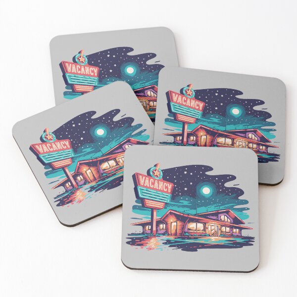 Item preview, Retro Motel Vacancy Neon Sign – Vintage Roadside Americana Nightscape designed and sold by ArcticFoxStudio.