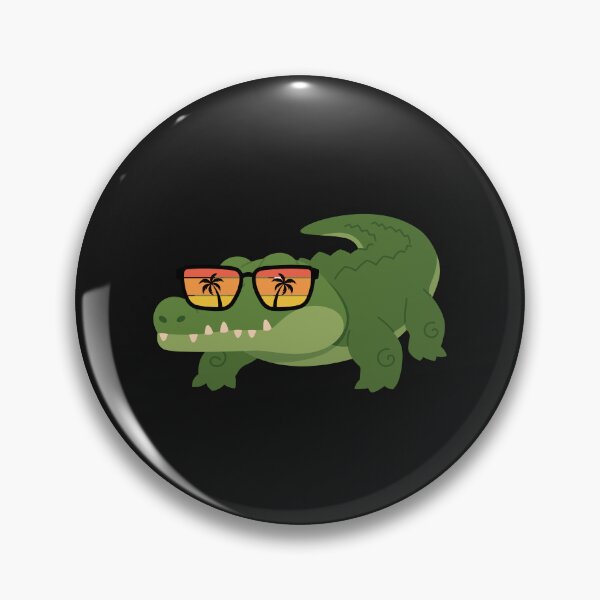Item preview, Crocodile With Palm Sunglasses Art designed and sold by ChooseAndPrint.