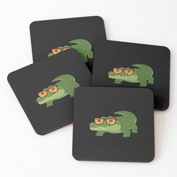 Item preview, Crocodile With Palm Sunglasses Art designed and sold by ChooseAndPrint.