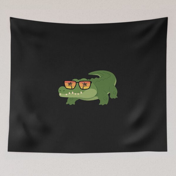 Item preview, Crocodile With Palm Sunglasses Art designed and sold by ChooseAndPrint.