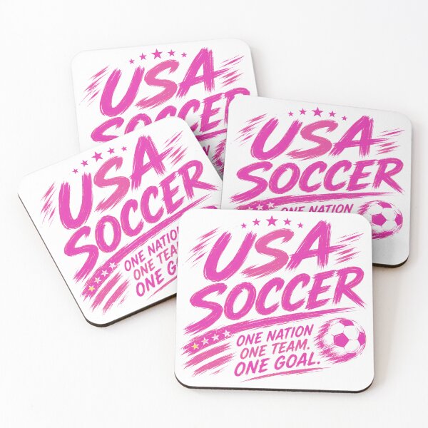 Item preview, USA Soccer Pink Typography Design | American Football Fan Artwork designed and sold by TKOprintdesigns.
