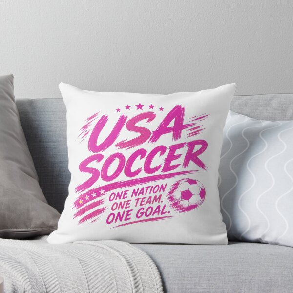 Item preview, USA Soccer Pink Typography Design | American Football Fan Artwork designed and sold by TKOprintdesigns.