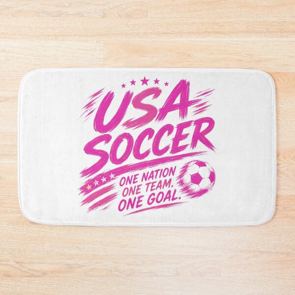 Item preview, USA Soccer Pink Typography Design | American Football Fan Artwork designed and sold by TKOprintdesigns.