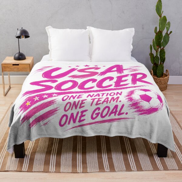 Item preview, USA Soccer Pink Typography Design | American Football Fan Artwork designed and sold by TKOprintdesigns.