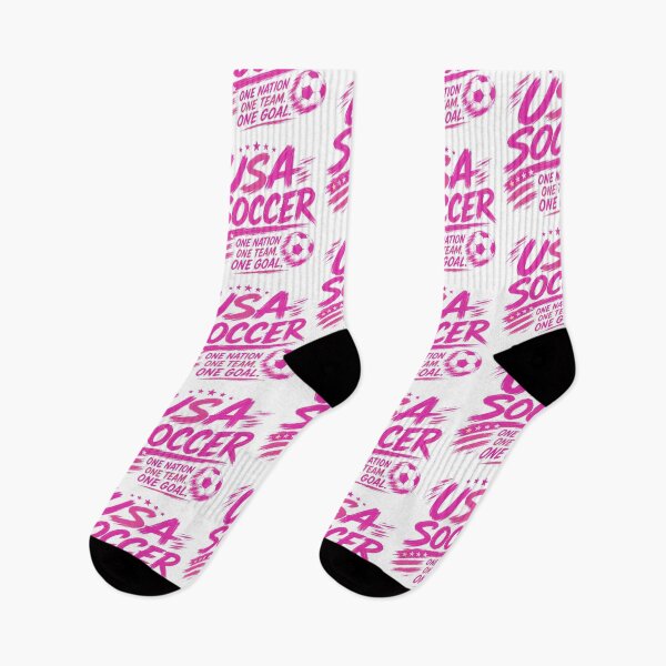 Item preview, USA Soccer Pink Typography Design | American Football Fan Artwork designed and sold by TKOprintdesigns.