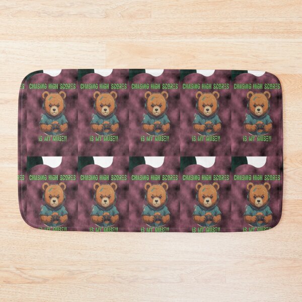Item preview, Chasing High Scores Is My Muse Funny Gamer Bear designed and sold by Animalloveus.