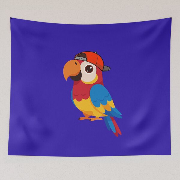 Item preview, Tropical Parrot With Baseball Hat designed and sold by ChooseAndPrint.