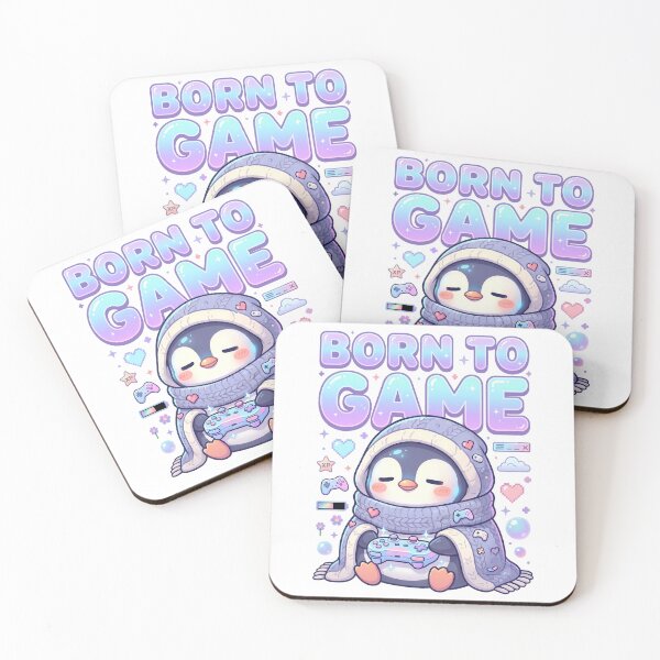 Item preview, Born to Game - Cute Gamer Girl Penguin T-Shirt designed and sold by LoFizzy.