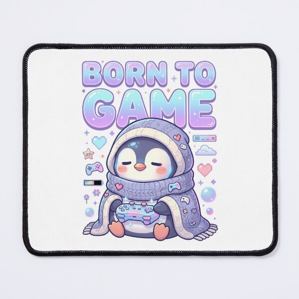 Item preview, Born to Game - Cute Gamer Girl Penguin T-Shirt designed and sold by LoFizzy.