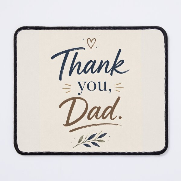 Item preview, Thank You, Dad – Elegant Hand Lettered Father’s Day Typography designed and sold by blankTeeShirt.