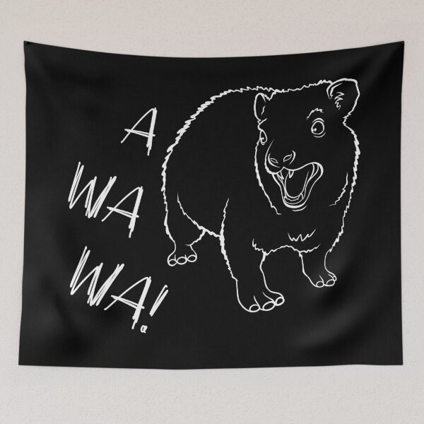 Item preview, Awawa! Angry Screaming Hyrax Meme - Sketch Lineart Version designed and sold by Jakkuri.