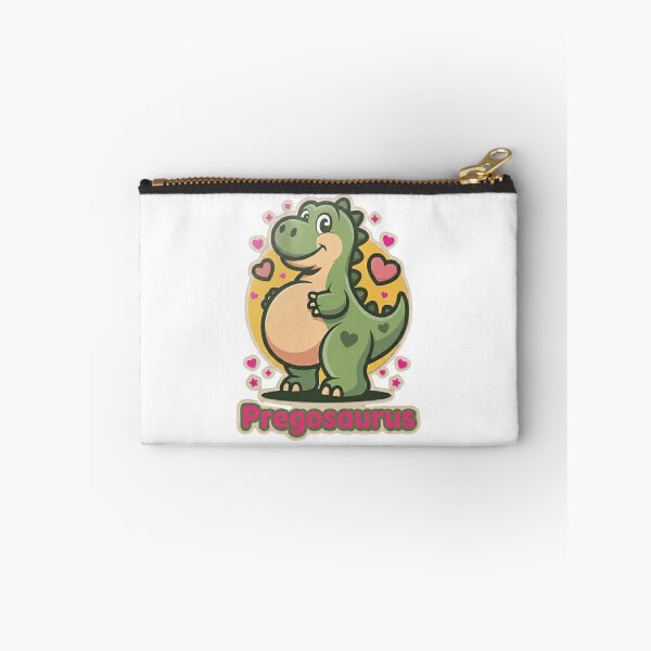 Item preview, Pregosaurus T-Shirt Cute Pregnant Dinosaur & Pink Hearts Sticker Design designed and sold by MerchlyMike.