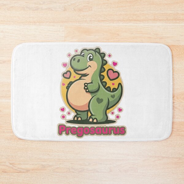 Item preview, Pregosaurus T-Shirt Cute Pregnant Dinosaur & Pink Hearts Sticker Design designed and sold by MerchlyMike.