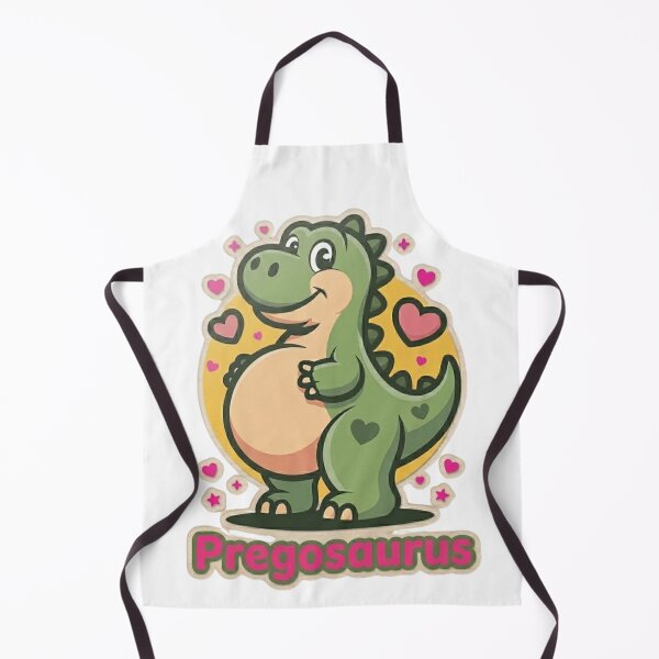 Item preview, Pregosaurus T-Shirt Cute Pregnant Dinosaur & Pink Hearts Sticker Design designed and sold by MerchlyMike.