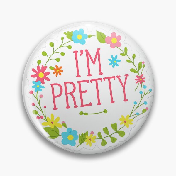 Item preview, I'm Pretty Floral Sticker | Cute Flower Wreath Vinyl Decal designed and sold by Blushbomb.