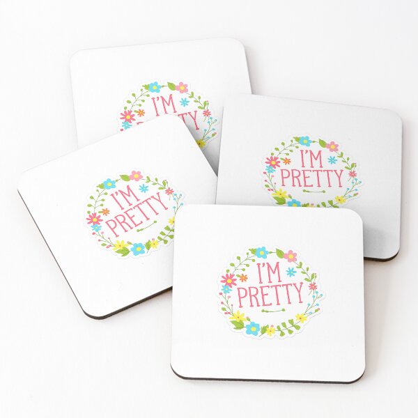Item preview, I'm Pretty Floral Sticker | Cute Flower Wreath Vinyl Decal designed and sold by Blushbomb.