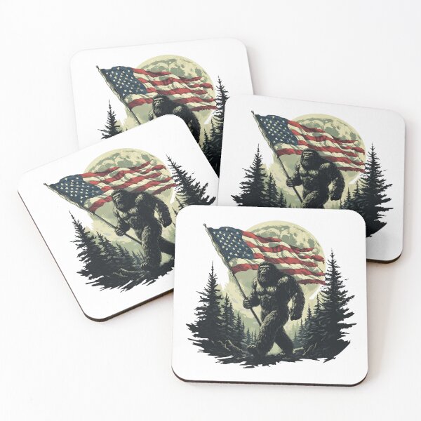 Item preview, Bigfoot American Sasquatch 4th of July Funny USA Bigfoot Gift designed and sold by Thread&Fable.