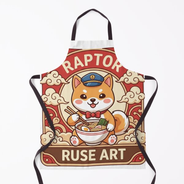 Item preview, Cute Shiba Inu captain eats ramen noodles designed and sold by Ahmedsyde.