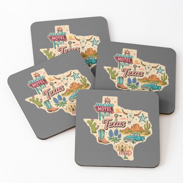 Item preview, Retro Texas Collage Sticker | Lone Star Motel, Cowboy Boots, Bluebonnets & Vintage Texas Road Trip Art designed and sold by SimplyJasper.