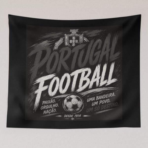 Item preview, Portugal Football Black White Typography Design | National Soccer Fan Art designed and sold by TKOprintdesigns.