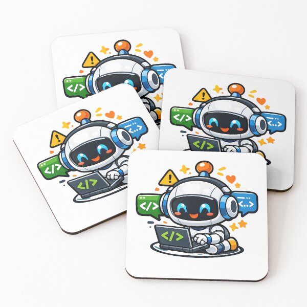 Item preview, Cute Robot Coding Laptop Sticker⁠ designed and sold by MIROUZ2000.