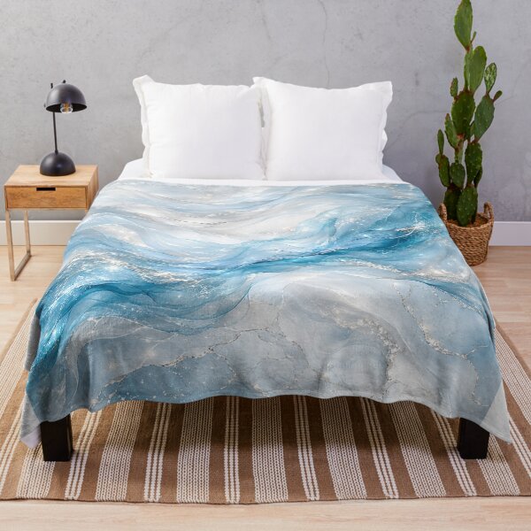 Item preview, Luxury Ocean Marble Abstract | Coastal Blue Resin Wave Pattern designed and sold by astersgraphics.