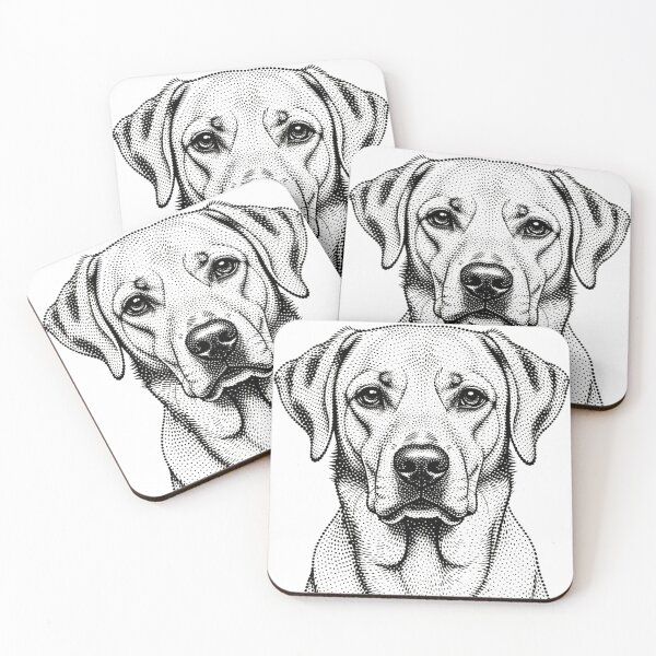 Item preview, Labrador dog in dots on white designed and sold by TerenceLacey.