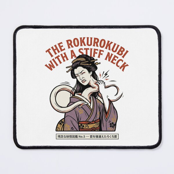 Item preview, The Rokurokubi With a Stiff Neck - Funny Yokai Tee designed and sold by nurusubetei.
