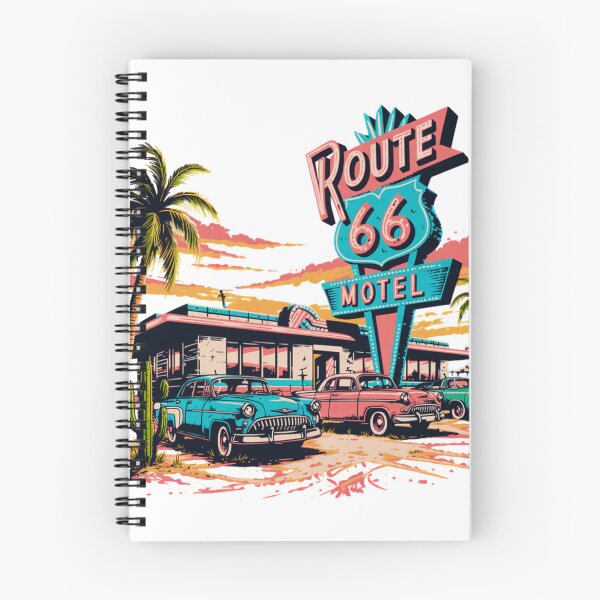 Artikelvorschau, Route 66 Retro Motel Sonnenuntergang – Vintage Americana Roadtrip Neon Sign Design entworfen und verkauft von ArcticFoxStudio.