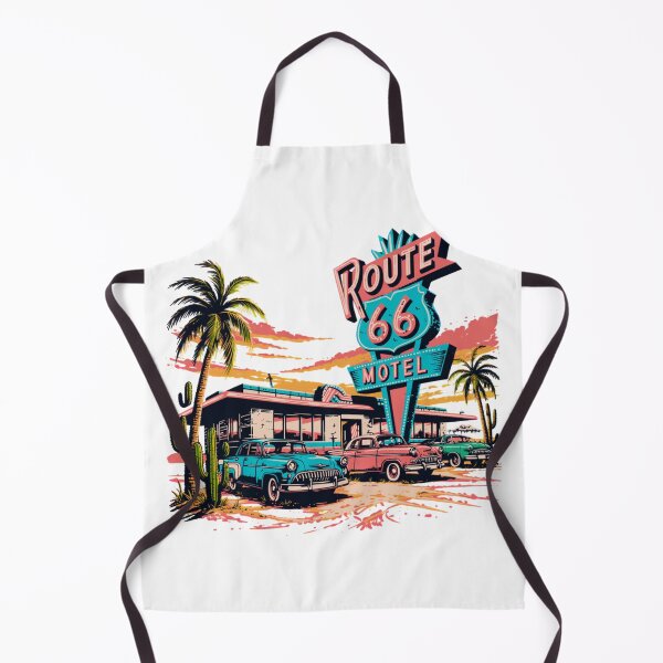 Item preview, Route 66 Retro Motel Sunset – Vintage Americana Road Trip Neon Sign Design designed and sold by ArcticFoxStudio.