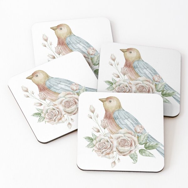 Item preview, Vintage Bird with Roses Watercolor designed and sold by Alisles.