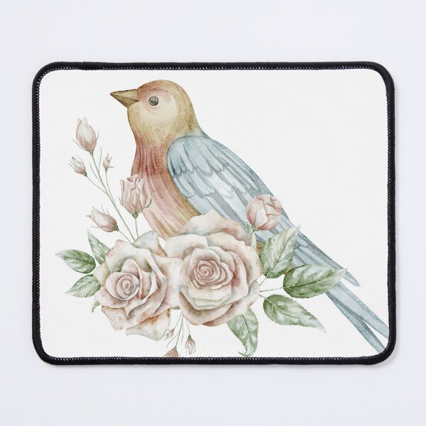 Item preview, Vintage Bird with Roses Watercolor designed and sold by Alisles.