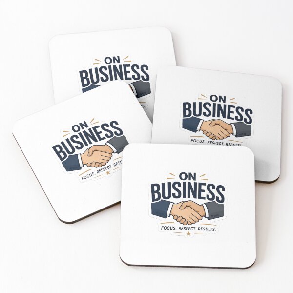 Item preview, On Business – Focus, Respect, Results | Professional Handshake Sticker designed and sold by vncreation.