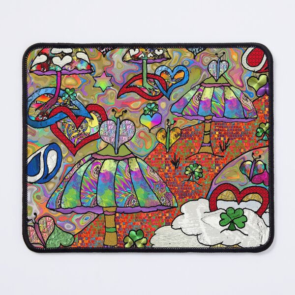 Item preview, Psychedelic Magic Mushrooms Art designed and sold by Lee Hiller Designs.
